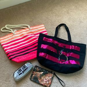 Victoria’s Secret Tote & Accessories Bags Set